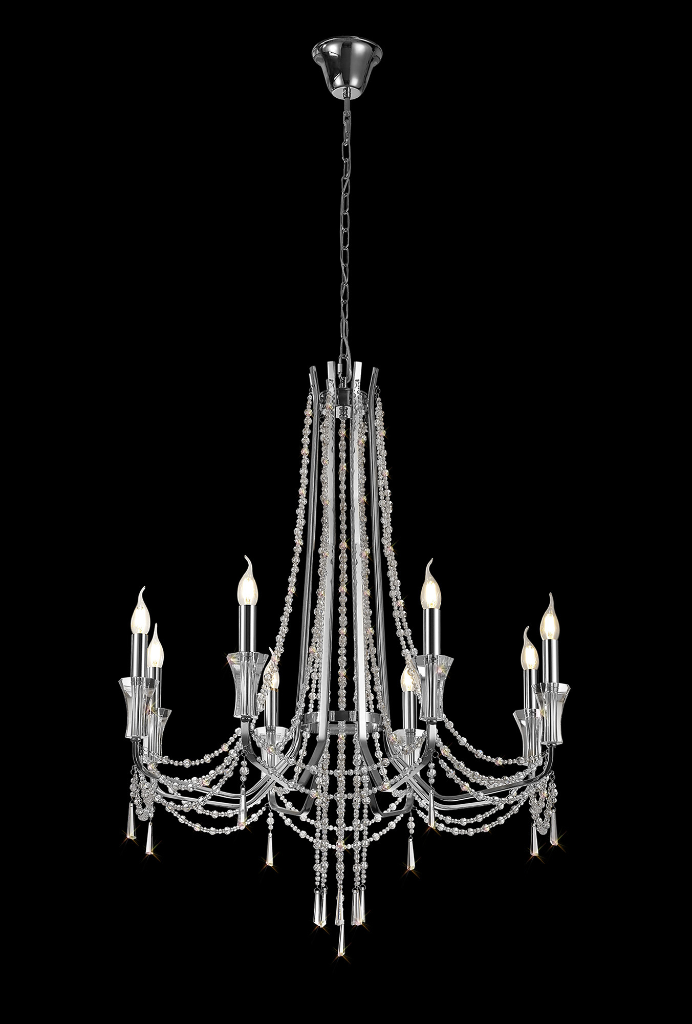 IL31744  Armand Pendant 8 Light (Requires Construction/Connection) Polished Chrome